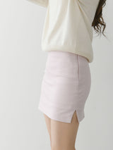 Solid Split Skirt