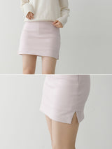 Solid Split Skirt