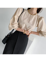 Bishop Sleeve Puff Blouse